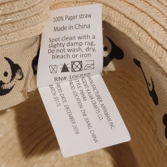 APPAMAN Straw hat with Flamingo screen printed throughout 6 mo/12 mo/18 months - Picture 9 of 9